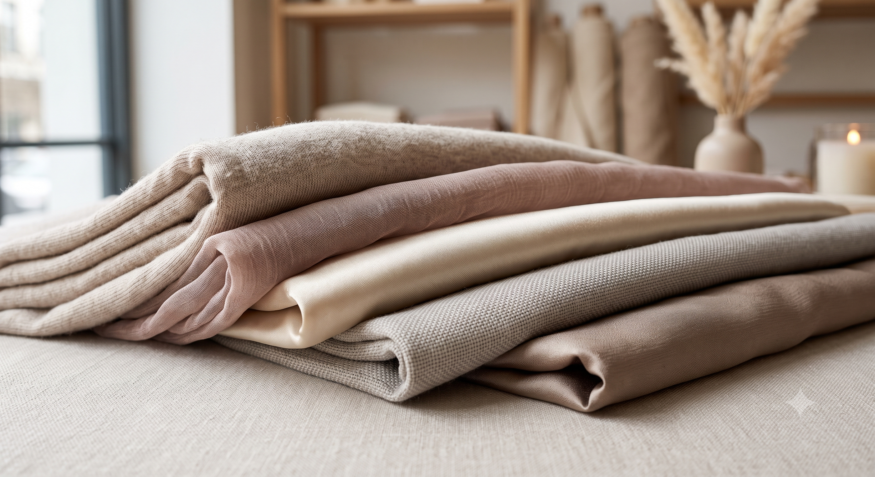 Textures de tissus pour hijabs: jersey, mousseline, satin, coton et soie de Médine